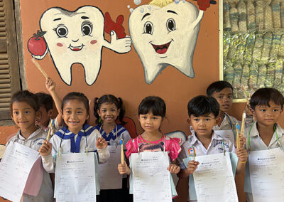 Cambodia Clinic - Children waiting for their exam